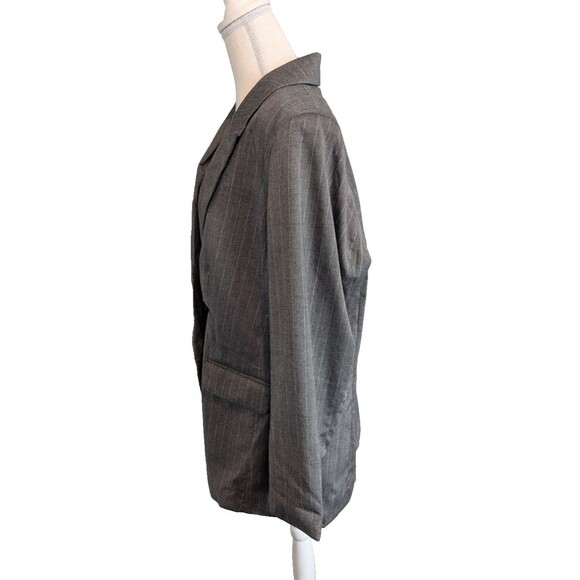 A New Day Women's Gray Blazer Jacket With White Striped Size XXL - Picture 3 of 8